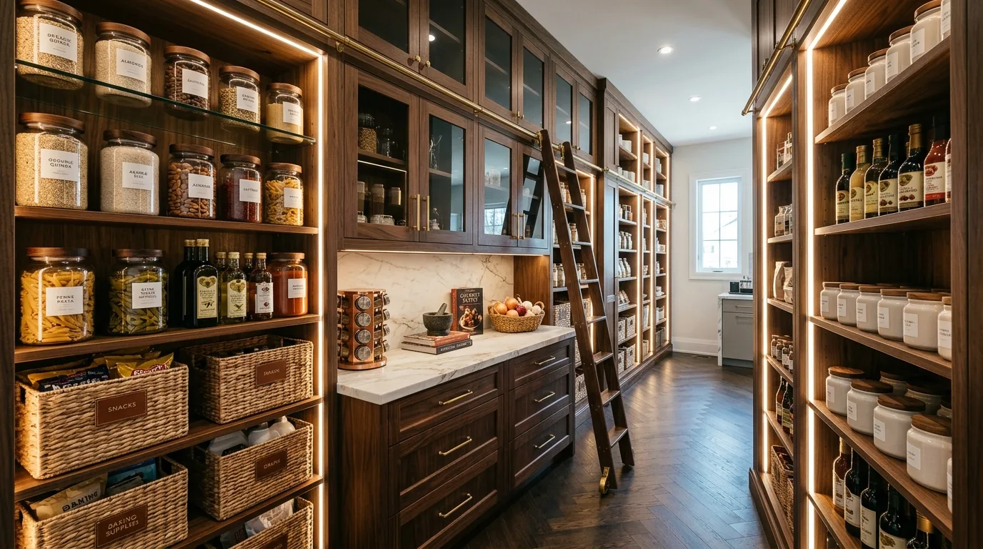 Store canned goods for better visibility inspiration for an organized pantry.